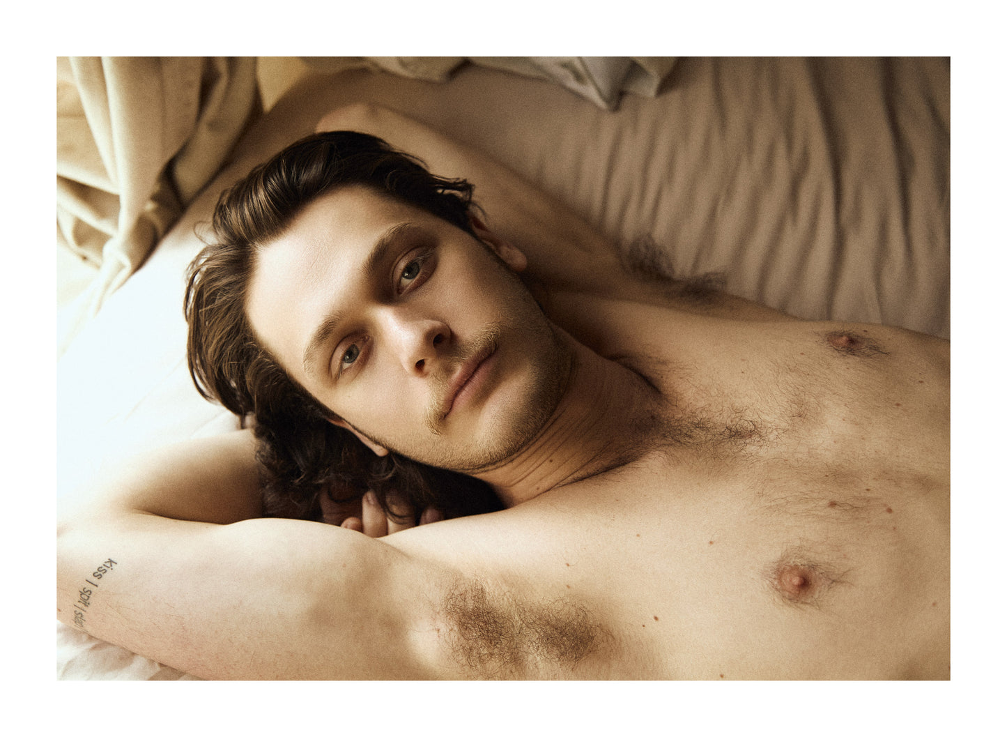 Male Intimate portrait on bed fine art photography by Lucas Castro Pardo