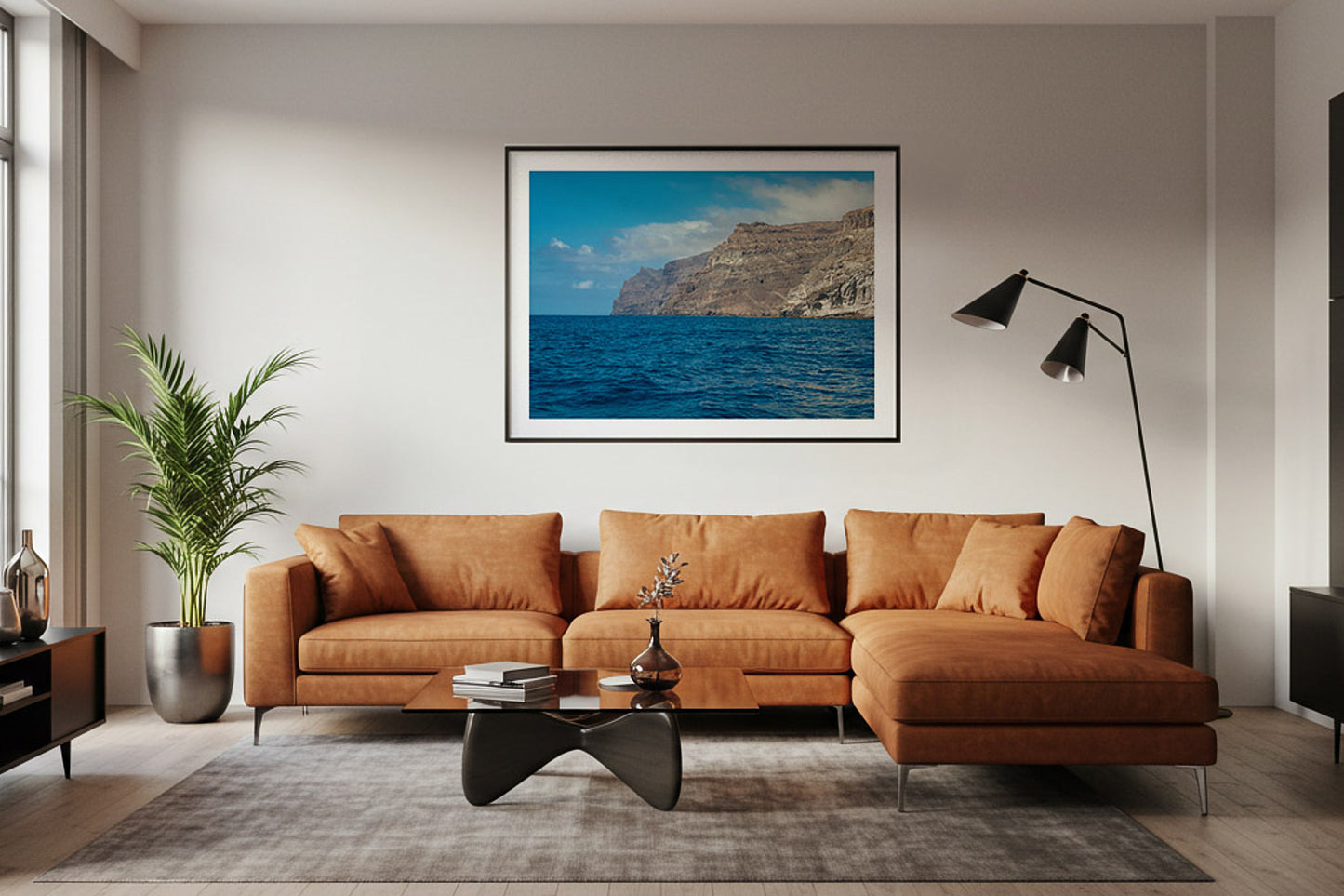 Coastilne Fine Art Print hanged on a wall