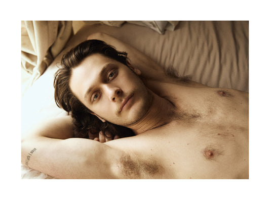 Male on bed Intimate portrait fine art print by Lucas Castro Pardo